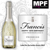Personalised FREIXENET Prosecco Bottle LABEL - Birthday