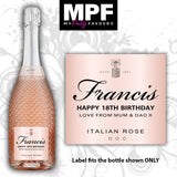 Personalised FREIXENET Rose Prosecco Wine Bottle LABEL Birthday Wedding Hen Party