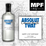 Personalised Birthday Vodka Bottle Label - Funny Novely Gift - Any Name & Age