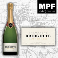 Personalised Birthday Champagne Bottle Label - 2 Styles - 18th 21st 30th 40th
