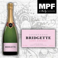 Personalised Birthday Champagne Bottle Label - 2 Styles - 18th 21st 30th 40th