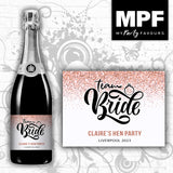 Personalised Bride - Hen Champagne Prosecco Bottle Label