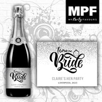 Personalised Bride - Hen Champagne Prosecco Bottle Label