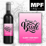 Personalised Bride - Hen Wine Bottle Label