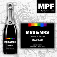 Personalised LGBTQ Champagne Bottle Label - Wedding Engagement Gay Lesbian Queer
