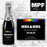 Personalised LGBTQ Champagne Bottle Label - Wedding Engagement Gay Lesbian Queer