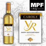Personalised Birthday Wine/Gin/Vodka Bottle Label - Any Name and Age - Hardys