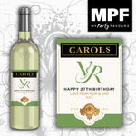 Personalised Birthday Wine/Gin/Vodka Bottle Label - Any Name and Age - Hardys