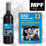 Personalised Photo Birthday Wine Gin Vodka Bottle Label Haynes Modern Style