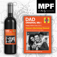 Personalised Photo Birthday Wine Gin Vodka Bottle Label Haynes Modern Style
