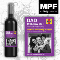 Personalised Photo Birthday Wine Gin Vodka Bottle Label Haynes Modern Style