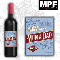 Personalised Christmas Wine Bottle Label - Jam Shed - Cheap Secret Santa Gift