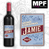 Personalised Christmas Wine Bottle Label - Jam Shed - Cheap Secret Santa Gift