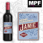 Personalised Christmas Wine Bottle Label - Jam Shed - Cheap Secret Santa Gift