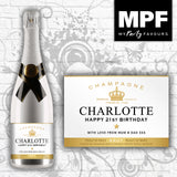Personalised MOET Style Birthday Champagne Bottle Label - 3 Styles Available Prosecco