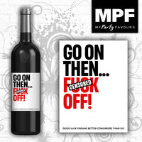 Personalised New Job Leaving Wine Bottle Label - Good Luck - Funny Rude