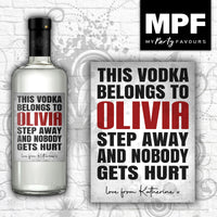 Personalised Vodka Gin Wine Bottle Label Gift - Birthday CHRISTMAS Wedding Any Occasion