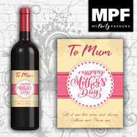 Personalised Mother's Day Wine Bottle Label - Any Name & Message