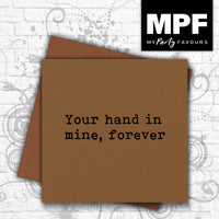 'Your Hand' card - romantic valentine love husband/wife/boyfriend/girlfriend