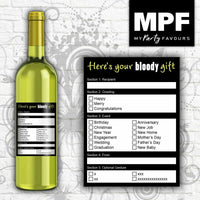 Personalised Wine Gin Vodka Bottle Label DIY Funny Birthday - Any Occasion