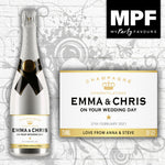 Personalised Wedding Champagne Bottle Label - ICE