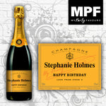 Personalised Champagne BRUT Bottle Label - Birthdays/Anniversary/Any Gift
