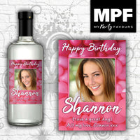 Personalised Birthday Photo Wine Gin Vodka Bottle Label (Balloons) - 18th, 21st, 30th, 40th