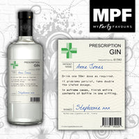 Personalised Prescription Wine/Gin/Vodka/Whisky/Prosecco Bottle Label - Birthday/Christmas Gift