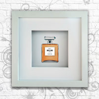 Perfume Print 'No.1' Sister/Mum/Daughter Art Box Frame (Gold)