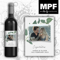 Personalised Photo Wine/Champagne/Prosecco Bottle Label - Wedding/Anniversary/Engagement