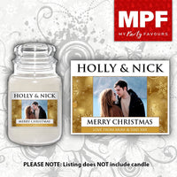 Personalised Christmas Photo Candle Label/Sticker - Cheap XMAS Gift