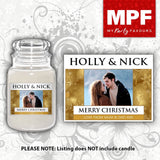 Personalised Christmas Photo Candle Label/Sticker - Cheap XMAS Gift