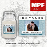 Personalised Christmas Photo Candle Label/Sticker - Cheap XMAS Gift