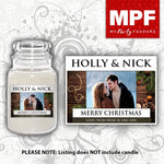 Personalised Christmas Photo Candle Label/Sticker - Cheap XMAS Gift