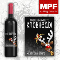 Rude Christmas Bottle Label - Wine Vodka Gin - Secret Santa - Novelty Xmas Gift