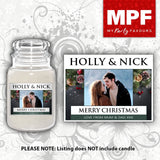 Personalised Christmas Photo Candle Label/Sticker - Cheap XMAS Gift