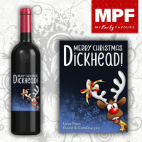 Personalised Rude Christmas Bottle Label - Wine Vodka Gin - Cheap Xmas Gift