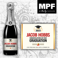 Personalised Graduation Wine/Champagne/Prosecco Bottle Label - University Graduate