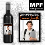 Personalised Photo Graduation Wine/Champagne/Prosecco Bottle Label - University Graduate