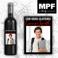 Personalised Photo Graduation Wine/Champagne/Prosecco Bottle Label - University Graduate
