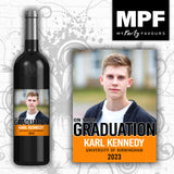 Personalised Photo Graduation Wine/Champagne/Prosecco Bottle Label - University Graduate