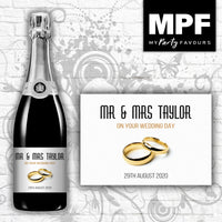 Personalised Champagne/Prosecco Bottle Label - Wedding Day Gift - Any Message