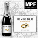 Personalised Champagne/Prosecco Bottle Label - Wedding Day Gift - Any Message