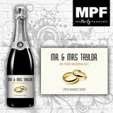 Personalised Champagne/Prosecco Bottle Label - Wedding Day Gift - Any Message