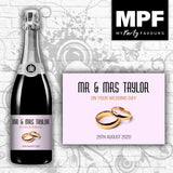 Personalised Champagne/Prosecco Bottle Label - Wedding Day Gift - Any Message