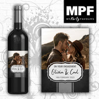 Personalised Photo Engagement Bottle Label - Wine Gin Vodka