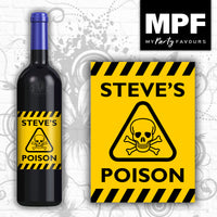 Personalised Wine/Vodka/Gin Bottle Label - Poison 01 - Funny Novelty Birthday Gift